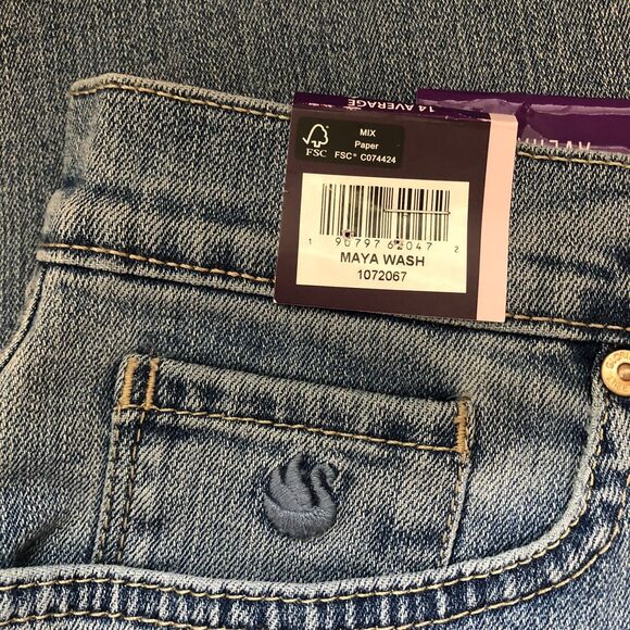 Gloria Vanderbilt Amanda Jeans Blue Maya Wash 14 Average Slimming Tapered Leg - Picture 2 of 8